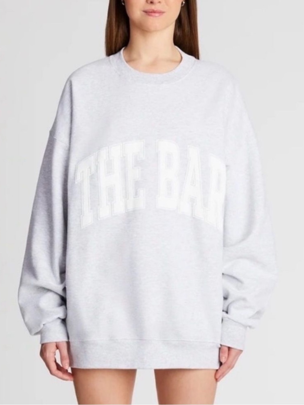 The Bar Crewneck Varsity
Sweatshirt Gray/White XL